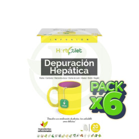 Pack 6x Herbodiet Depuración Hepática 20 Filtros Nova Diet