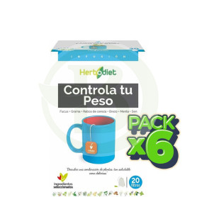 Pack 6x Herbodiet Controla tu Peso 20 Filtros Nova Diet