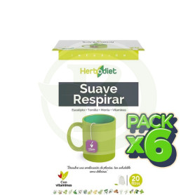 Pack 6x Herbodiet Suave Respirar 20 Filtros Nova Diet