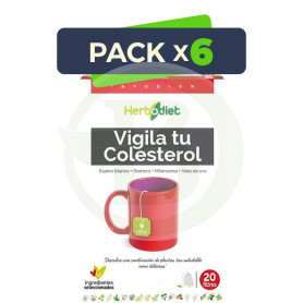 Pack 6x Herbodiet Colesterol 20 Filtros Nova Diet
