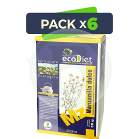 Pack 6x Ecodiet Manzanilla Bio 20 Filtros Nova Diet