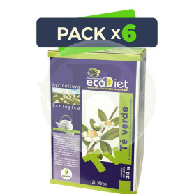 Pack 6x Ecodiet Té Verde Bio 20 Filtros Nova Diet