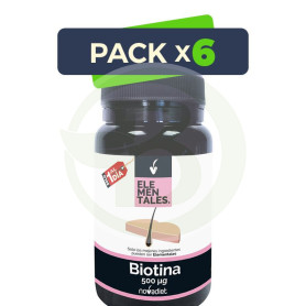 Pack 6x Biotina 500Mcg. 120 Comprimidos Nova Diet