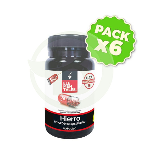 Pack 6x Hierro Microencapsulado 60 Cápsulas Nova Diet