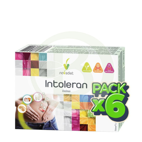 Pack 6x Intoleran 30 Comprimidos Novadiet