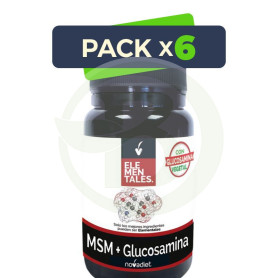Pack 6x Msm + Glucosamina 40 Cápsulas Vegetales Nova Diet