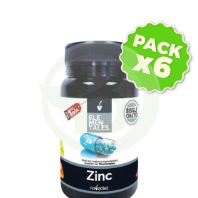 Pack 6x Zinc 60 Cápsulas Vegetales Nova Diet