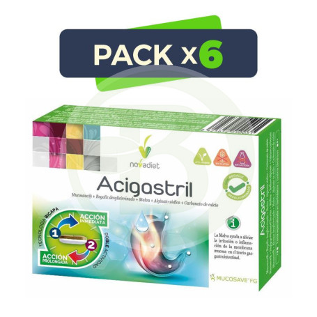 Pack 6x Acigastril 30 Comprimidos Nova Diet