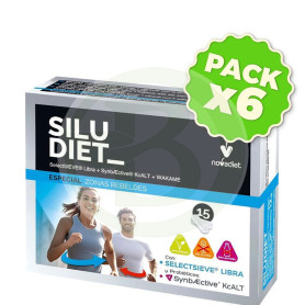 Pack 6x Siludiet 15 Cápsulas Vegetales Nova Diet