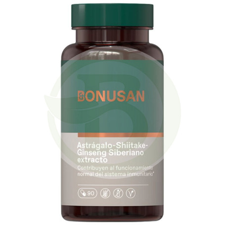 Astrágalo, Shiitake, Ginseng Siberiano 90 Capsulas Bonusan