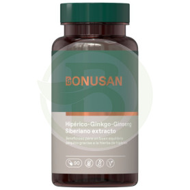 Hipérico-Ginkgo-Ginseng 90 Cápsulas Vegetales Bonusan