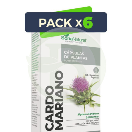 Pack 6x Cardo Mariano 30 Cápsulas Soria Natural