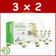 Pack 3x2 Boldo 60 Comprimidos Soria Natural