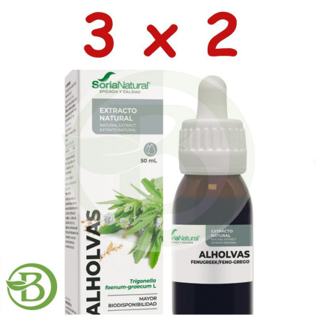 Pack 3x2 Extracto De Alholvas 50Ml Soria Natural