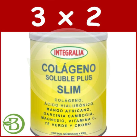 Pack 3x2 Colágeno Soluble Plus Slim Sabor Neutro 300G Integralia