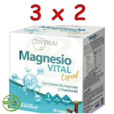Pack 3x2 Zentrum Magnesio Vital Liquid 20 Viales Ynsadiet