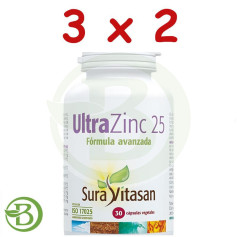 Pack 3x2 Ultra Zinc 25 30 Capsulas Sura Vitasan