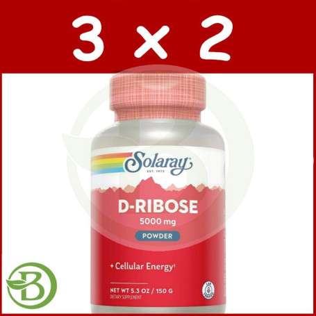 Pack 3x2 D-Ribose 150Gr. 30 Tomas Solaray Pack 3x2 D-Ribose 150Gr. 30 Tomas Solaray