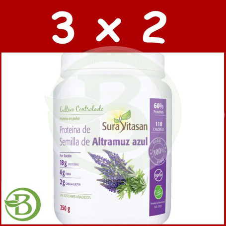 Pack 3x2 Proteína De Semilla De Altramuz Azul 250Gr. Sura Vitasan