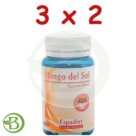 Pack 3x2 Hongo del Sol 60 Cápsulas Espadiet Pack 3x2 Hongo del Sol 60 Cápsulas Espadiet
