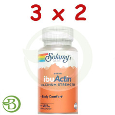 Pack 3x2 Super Ibuactin 60 Cápsulas Solaray