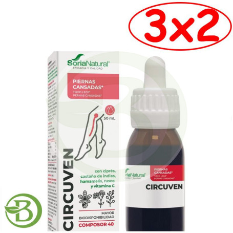 Pack 3x2 Composor 40 Circuven 50Ml Soria Natural Pack 3x2 Composor 40 Circuven 50Ml Soria Natural