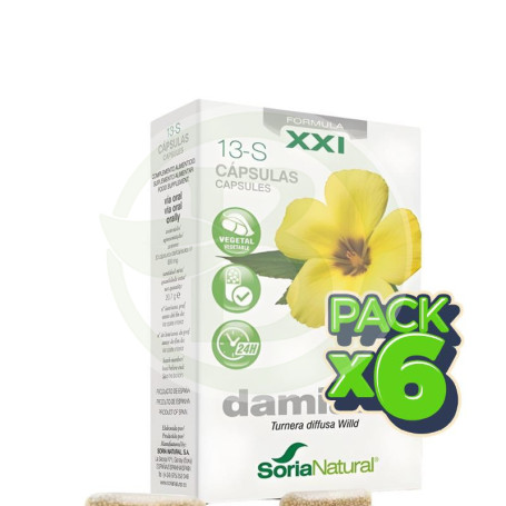 Pack 6x Damiana 30 Cápsulas Soria Natural Pack 6x Damiana 30 Cápsulas Soria Natural