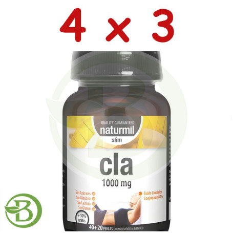 Pack 4x3 Cla Slim 1000Mg 40+20 Perlas Naturmil Pack 4x3 Cla Slim 1000Mg 40+20 Perlas Naturmil
