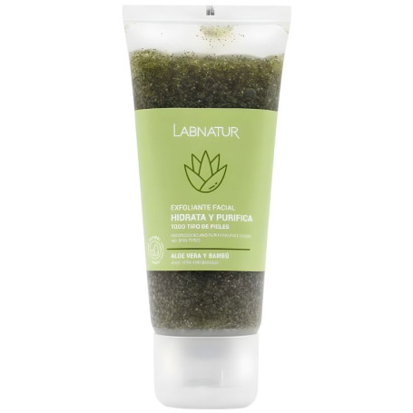 Exfoliante Facial De Aloe Vera y Bambú 100Ml Labnatur