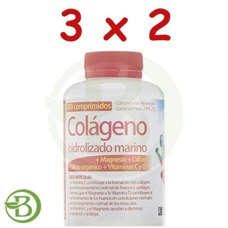 Pack 3x2 Zentrum Colágeno Hidrolizado 300 Comprimidos Ynsadiet