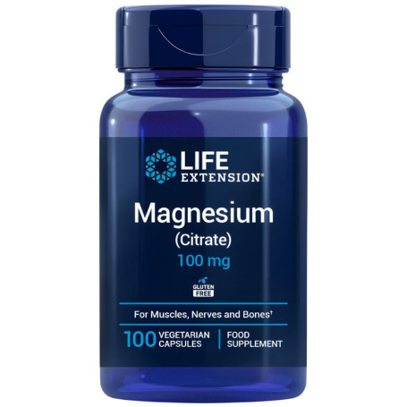 Citrato De Magnesio 100Mg 100 Cápsulas Life Extension