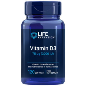 Vitamina D3 3000Ui 120 Perlas Life Extension