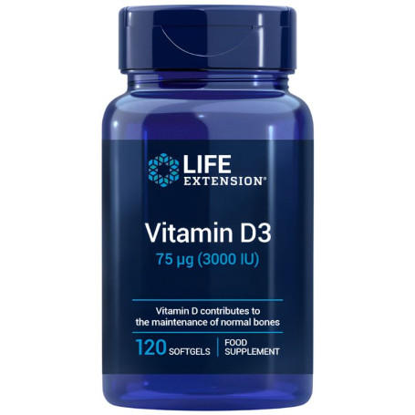 Vitamina D3 3000Ui 120 Perlas Life Extension
