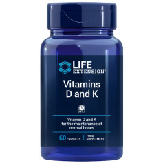 Vitaminas D y K 60 Cápsulas Life Extension