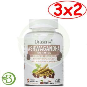 Pack 3x2 Ashwagandha Ksm-66 90 Gominolas Drasanvi