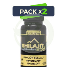 Pack 2x Shilajit del Himalaya 60 Cápsulas Drasanvi