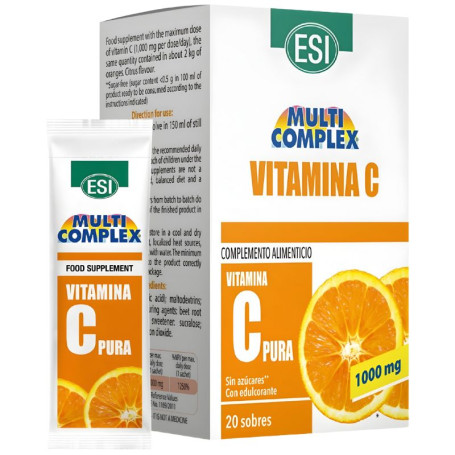 Vitamina C Polvo 1000Mg 20 Sobres Esi