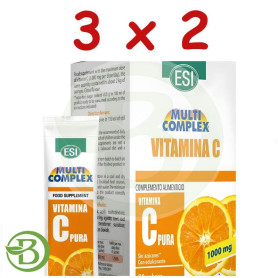Pack 3x2 Vitamina C Polvo 1000Mg 20 Sobres Esi