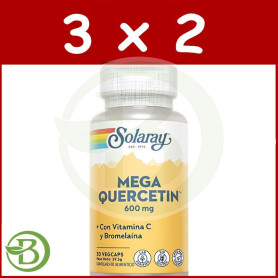 Pack 3x2 Mega Quercitin 600Mg. 30 Cápsulas Vegetales Solaray