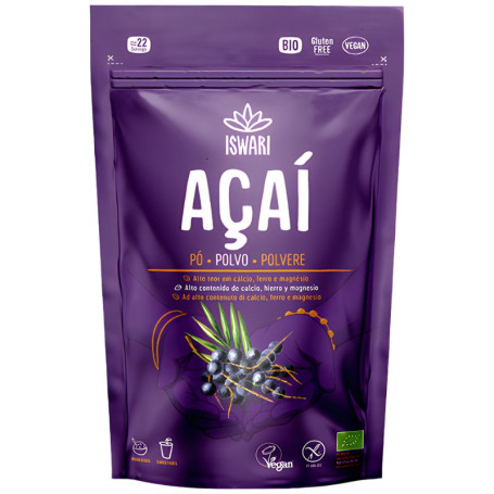 Açaí Liofilizado en Polvo Bio 70G Iswari