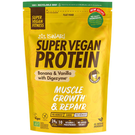 Svf Super Vegan Protein Plátano y Vainilla 400G Iswari