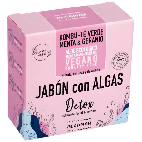 Jabón Corporal Sólido con Algas Detox 100G Algamar