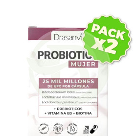 Pack 2x Probiotics Mujer 20 Cápsulas Drasanvi