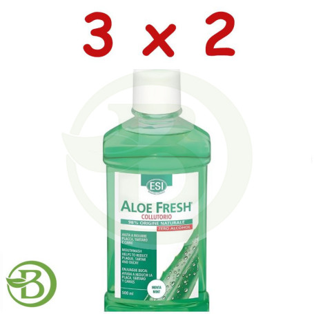 Pack 3x2 Aloe Fresh Colutorio Zero 500Ml. Esi