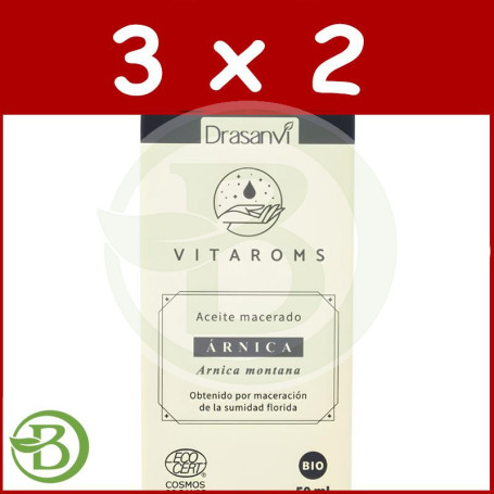 Pack 3x2 Aceite Vegetal Macerado De Árnica Vitaroms 50Ml Drasanvi