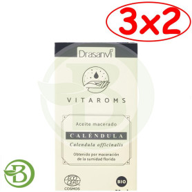 Pack 3x2 Aceite Vegetal Macerado De Caléndula Vitaroms 50Ml Drasanvi
