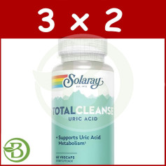 Pack 3x2 Total Cleanse Uric Acid 60 Cápsulas Solaray