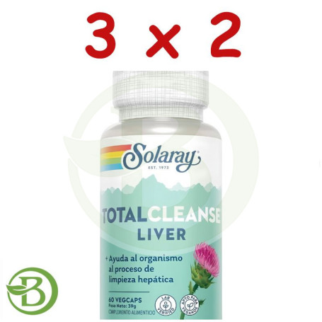 Pack 3x2 Total Cleanse Liver 60 Cápsulas Solaray