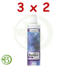 Pack 3x2 Champú De Biotina y Aloe Vera Cabello Teñido 300Ml Drasanvi