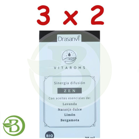 Pack 3x2 Sinergia Difusión Zen Bio 30Ml Vitaroms Drasanvi